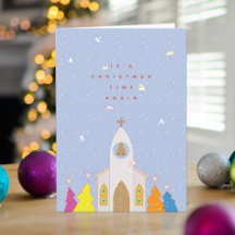 Cartão de Natal da Igreja do Tempo de Natal