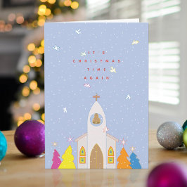 Festividades Cartão de Natal da Igreja do Tempo de Natal