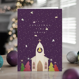 Festividades Cartão de Natal da Igreja do Tempo de Natal
