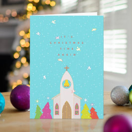 Festividades Cartão de Natal da Igreja do Tempo de Natal