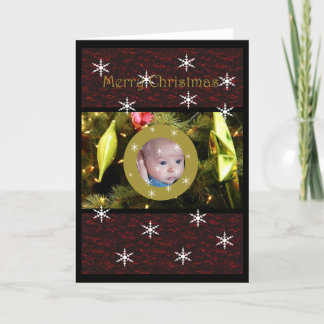 Festividades Cartão de Natal da Janela Bauble