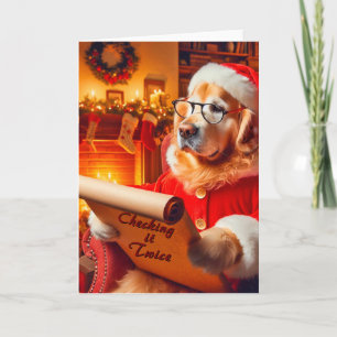 Festividades Cartão de Natal da Lista de Reparos de Ouro 5x7