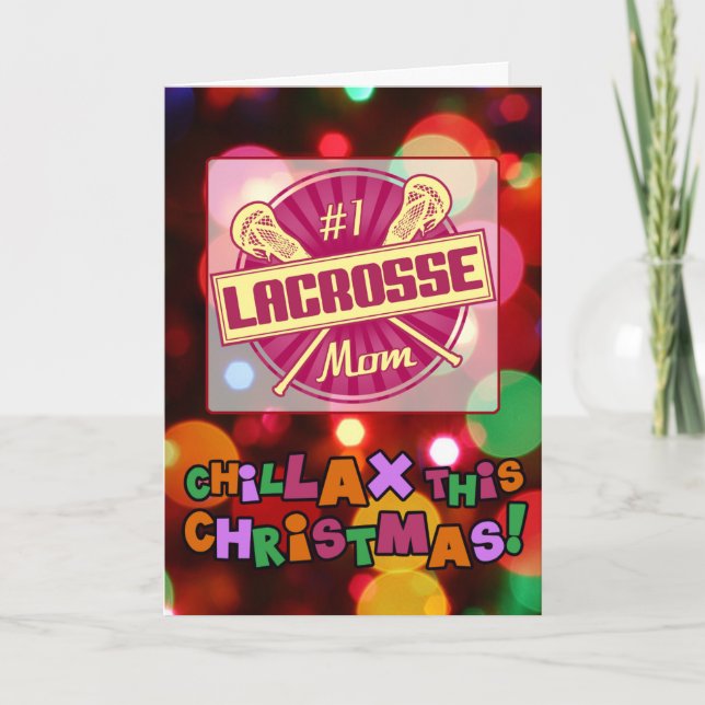 Festividades Cartão de Natal Da Mãe De Lacrosse No1, Personaliz (Frente)