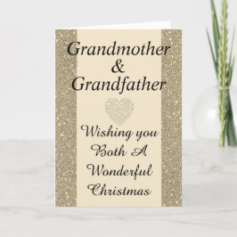 Festividades Cartão de Natal da na moda Avó e do avô