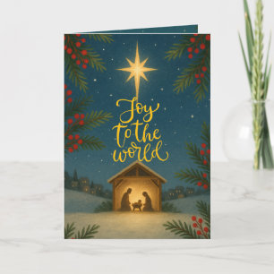Festividades Cartão de Natal da Natividade da Noite de Inverno