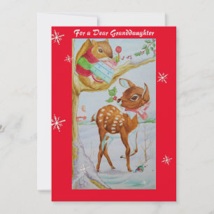 Festividades Cartão de Natal da neta