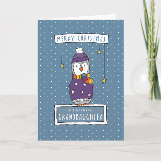 Festividades Cartão de Natal da neta maravilhosa (Frente)