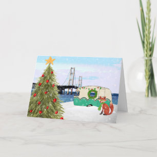 Festividades Cartão de Natal da Ponte Mackinac