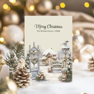 Festividades Cartão de Natal da Porta de inverno - Cena de Algo
