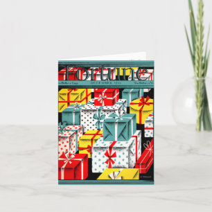 Festividades Cartão de Natal da revista Fortune 1936 Vintage