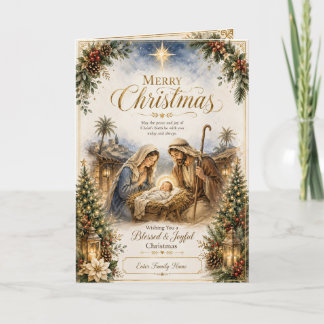Festividades Cartão de Natal da Sagrada Família
