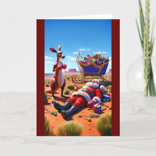Festividades Cartão de Natal da Surpresa Australiana do Papai N