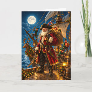 Festividades Cartão de Natal da Viagem ao Luar do Papai Noel Pi
