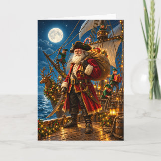 Festividades Cartão de Natal da Viagem ao Luar do Papai Noel Pi