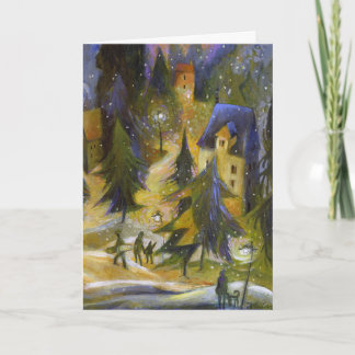 Festividades Cartão de Natal da Vila de Esqui