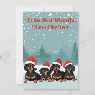 Festividades Cartão de Natal Dachshund
