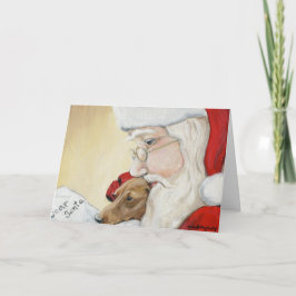 Festividades Cartão de Natal "Dachshund Request for Papai noel"