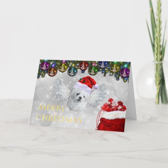 Festividades Cartão de Natal das Asas Maltês (Frente)