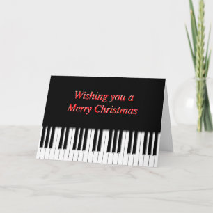 Festividades Cartão de Natal das chaves de teclado do piano