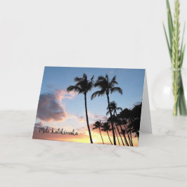 Festividades Cartão de Natal das Palmeiras havaianas