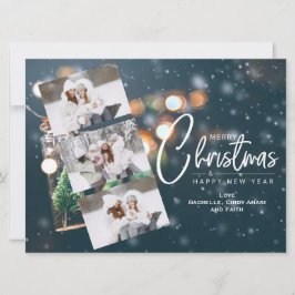 Festividades Cartão de Natal de 3 Fotos