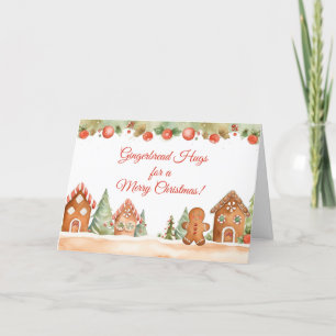 Festividades Cartão de Natal de Abraço Gingerpão
