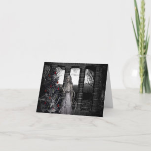 Festividades Cartão de Natal de Agradecimento Sombrio