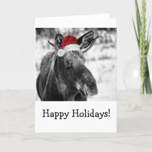 Festividades Cartão de Natal de alce.