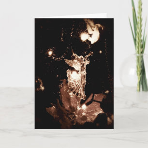 Festividades Cartão de Natal de Anjo Sepia