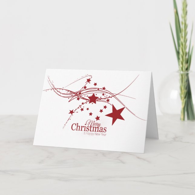 Festividades Cartão de Natal de Ano Novo (Frente)
