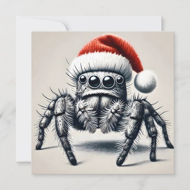 Festividades Cartão de Natal de Aranha Bestial (Frente)