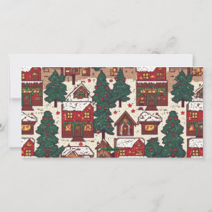 Festividades Cartão de Natal de Arcade Retroativo com Fotos da 