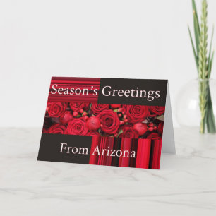 Festividades Cartão de Natal de arizona com rosas