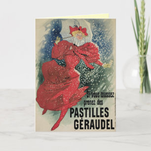 Festividades Cartão de Natal de Arte Francesa Nouveau
