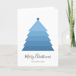 Festividades Cartão de Natal de Árvore de Natal Azul