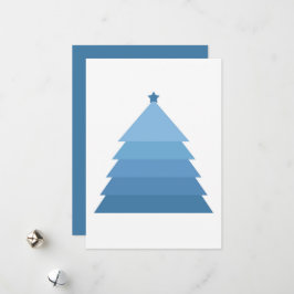 Festividades Cartão de Natal de Árvore de Natal azul minimalist