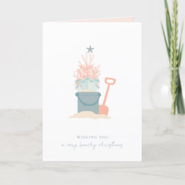 Festividades Cartão de Natal de árvore de Natal costeira à beir