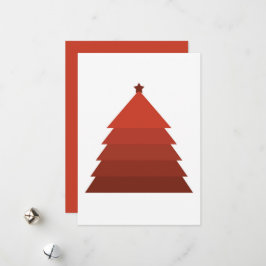 Festividades Cartão de Natal de Árvore de Natal Vermelho minima