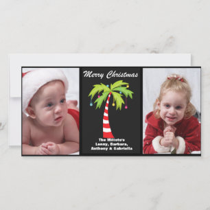 Festividades Cartão de Natal de Árvore de Palma Tropical de Can