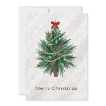 Cartão de Natal de árvore desenhada à mão