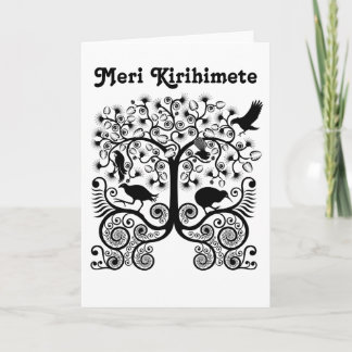 Festividades Cartão de Natal de Aves NZ