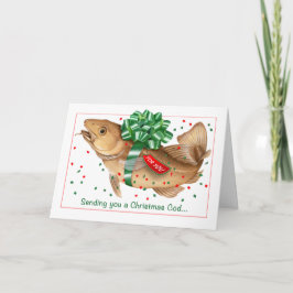 Festividades Cartão de Natal de Bacalhau