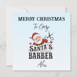 Festividades Cartão de Natal de Barber Personalizado