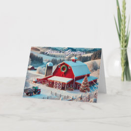 Festividades Cartão de Natal de Barn de Férias