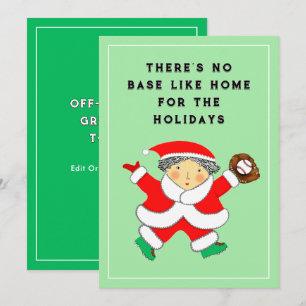Festividades Cartão de Natal de Baseball
