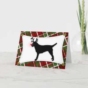 Festividades Cartão de Natal de Borda Terrier Reindeer