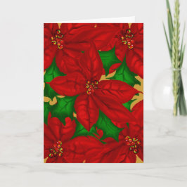 Festividades Cartão de Natal de Buquê Poinsetta