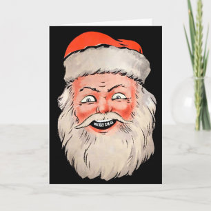 Festividades Cartão de Natal de Cabeça de Papais noeis Retroati