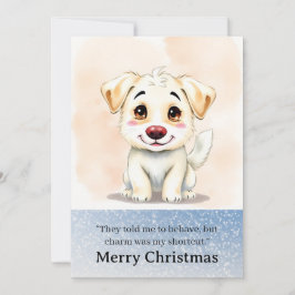 Festividades Cartão de Natal de Cachorro Engraçado Fofo
