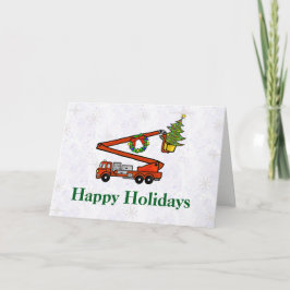 Festividades Cartão de Natal de caminhão de balde